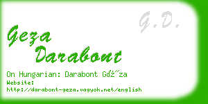 geza darabont business card